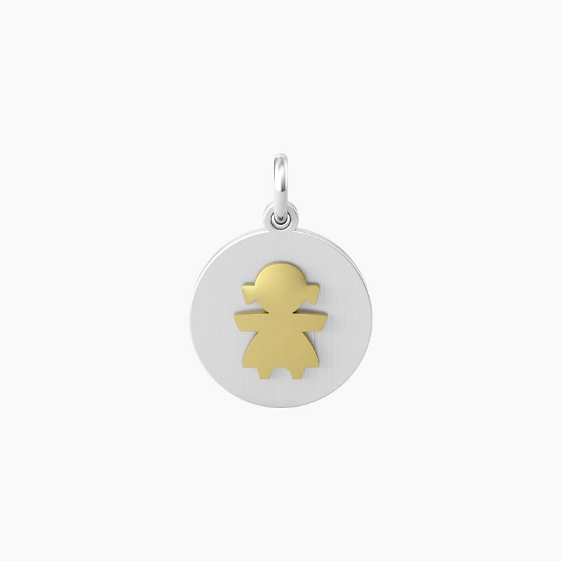 Ciondolo tondo con elemento bimba Moments Kidult 741023
