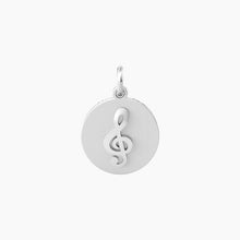 Carica l&#39;immagine nel visualizzatore di Gallery, Ciondolo tondo musica con chiave di sol Symbols Kidult 741025
