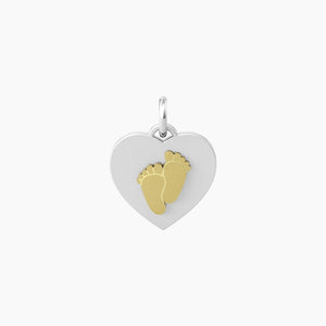 Heart pendant with feet element Moments Kidult 741045