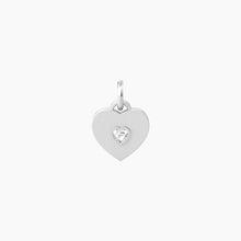 Load image into Gallery viewer, Heart pendant with mom writing and Family Crystal Kidult 741055
