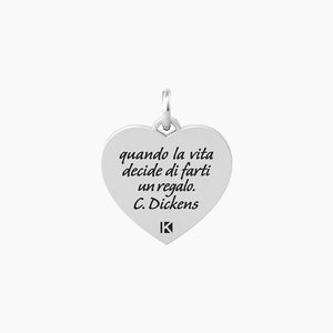 Ciondolo a forma di cuore con frase dickens Love Kidult 741059