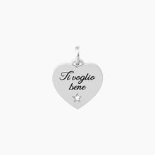 Carica l&#39;immagine nel visualizzatore di Gallery, Ciondolo cuore con scritta ti voglio bene Love Kidult 741063
