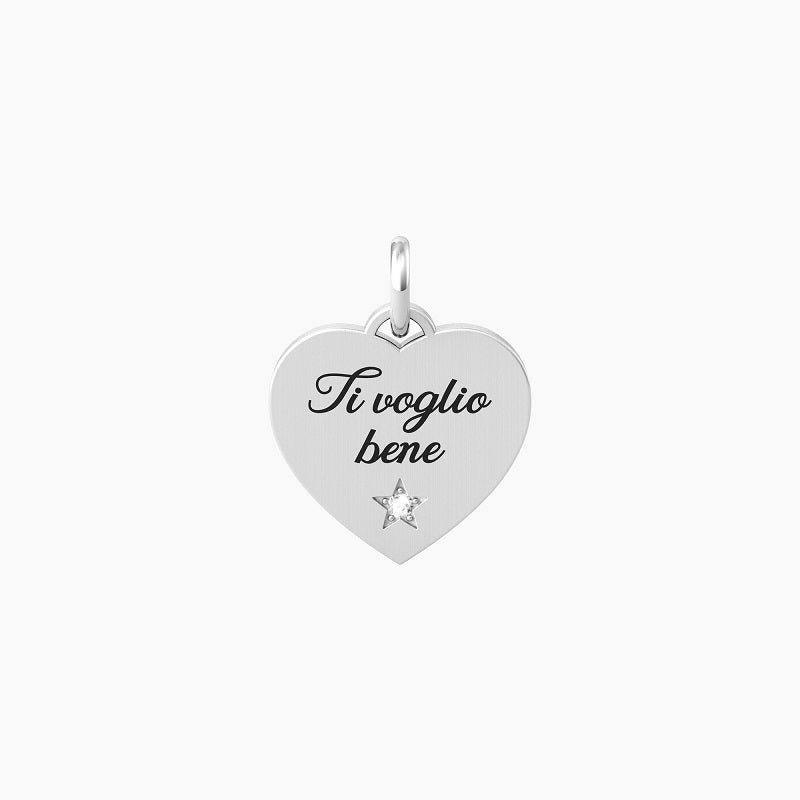 Ciondolo cuore con scritta ti voglio bene Love Kidult 741063