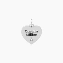 Carica l&#39;immagine nel visualizzatore di Gallery, Ciondolo cuore con scritta one in a million Love Kidult 741064
