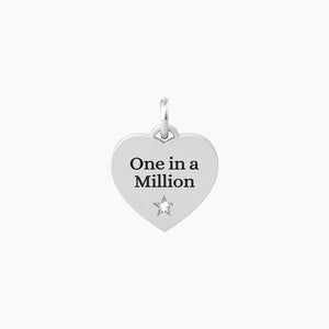 Ciondolo cuore con scritta one in a million Love Kidult 741064