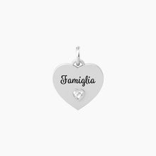 Load image into Gallery viewer, Heart pendant with family writing Family Kidult 741065
