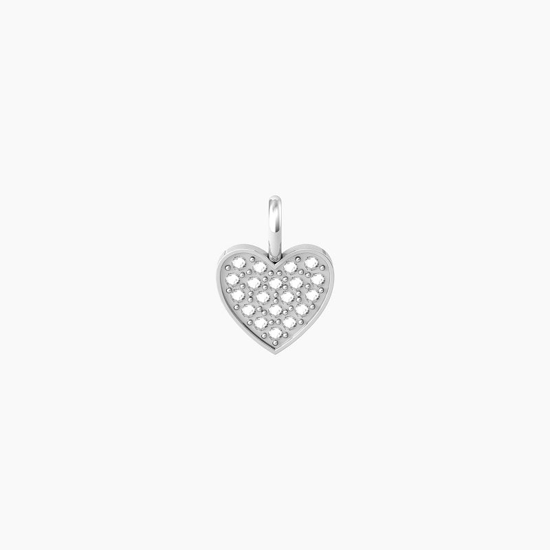 Ciondolo a forma di cuore con cristalli bianchi Symbols Kidult 741070