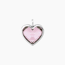 Carica l&#39;immagine nel visualizzatore di Gallery, Ciondolo grande a cuore in glass rosa Energy Stone Kidult 741087
