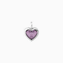 Carica l&#39;immagine nel visualizzatore di Gallery, Ciondolo a forma di cuore in glass viola Energy Stone Kidult 741093

