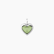 Carica l&#39;immagine nel visualizzatore di Gallery, Ciondolo a forma di cuore in glass verde Energy Stone 741094
