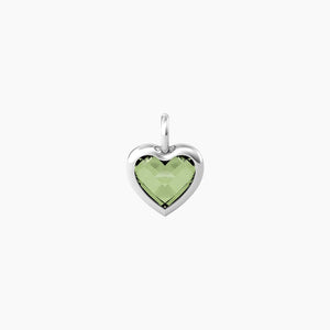 Ciondolo a forma di cuore in glass verde Energy Stone 741094