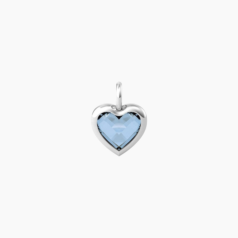 Ciondolo a forma di cuore in glass azzurro Energy Stone Kidult 741095