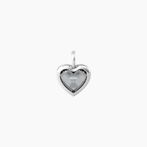 Ciondolo a forma di cuore in glass grigio Energy Stone Kidult 741096