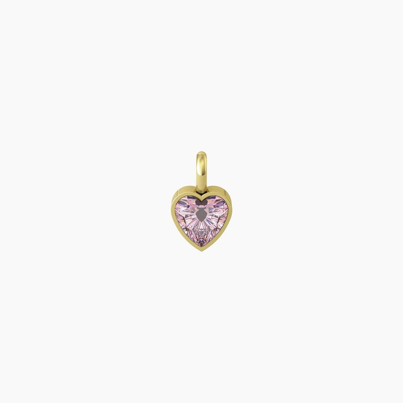 Ciondolo con zircone rosa taglio cuore Energy Stone Kidult 741131