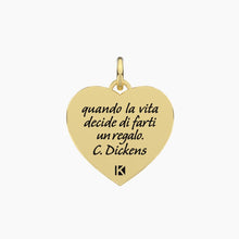 Carica l&#39;immagine nel visualizzatore di Gallery, Ciondolo in acciaio dorato con scritta dickens Kidult 741173
