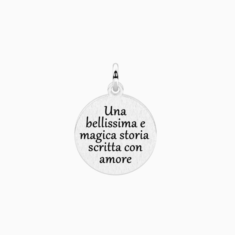 Ciondolo tondo con frase sulla famiglia Kidult 741206
