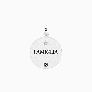 Ciondolo tondo con frase sulla famiglia Kidult 741206