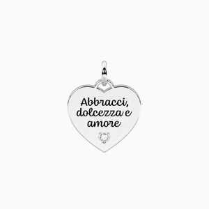 Ciondolo in acciaio cuore con scritta per la mamma Kidult 741209