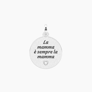 Ciondolo in acciaio tondo con frase per la mamma Kidult 741210