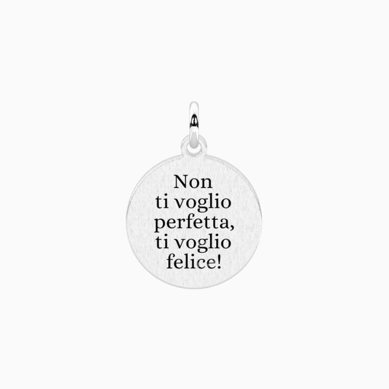 Ciondolo tondo con frase sulla famiglia Kidult 741215