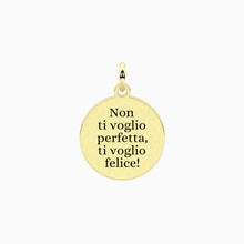 Carica l&#39;immagine nel visualizzatore di Gallery, Ciondolo in acciaio dorato con frase Kidult 741216
