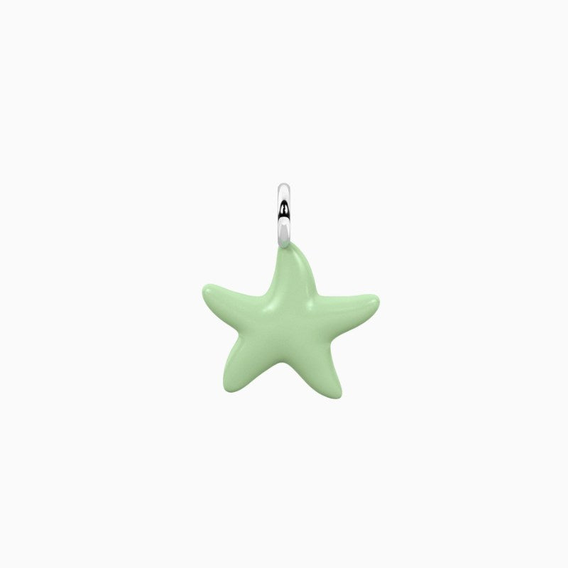 Ciondolo in acciaio a forma di stella verde Kidult 741245