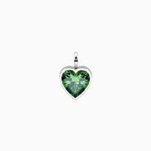 Carica l'immagine nel visualizzatore di Gallery, Ciondolo in acciaio con cristallo verde taglio cuore Kidult 741254
