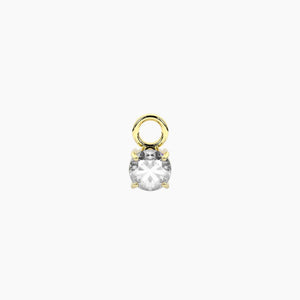 Ciondolo in acciaio dorato per orecchini con zircone Kidult 741268