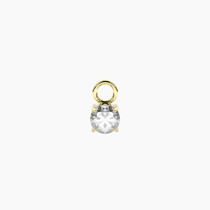 Ciondolo in acciaio dorato per orecchini con zircone Kidult 741268