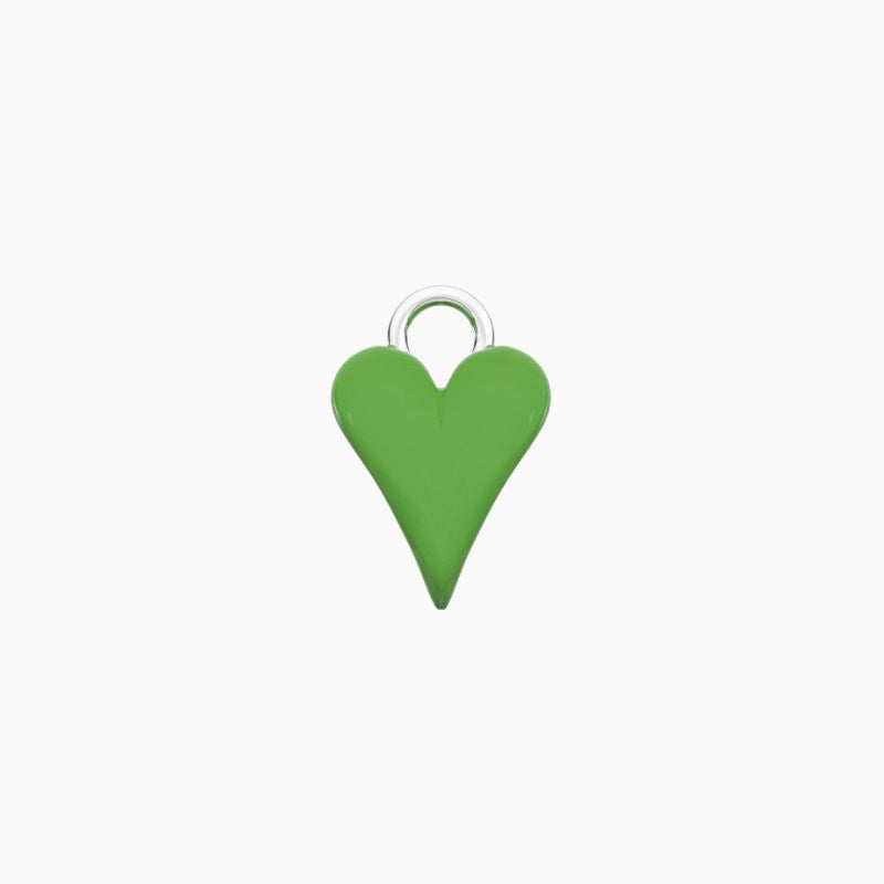 Ciondolo in acciaio per orecchini a forma di cuore verde Kidult 741289