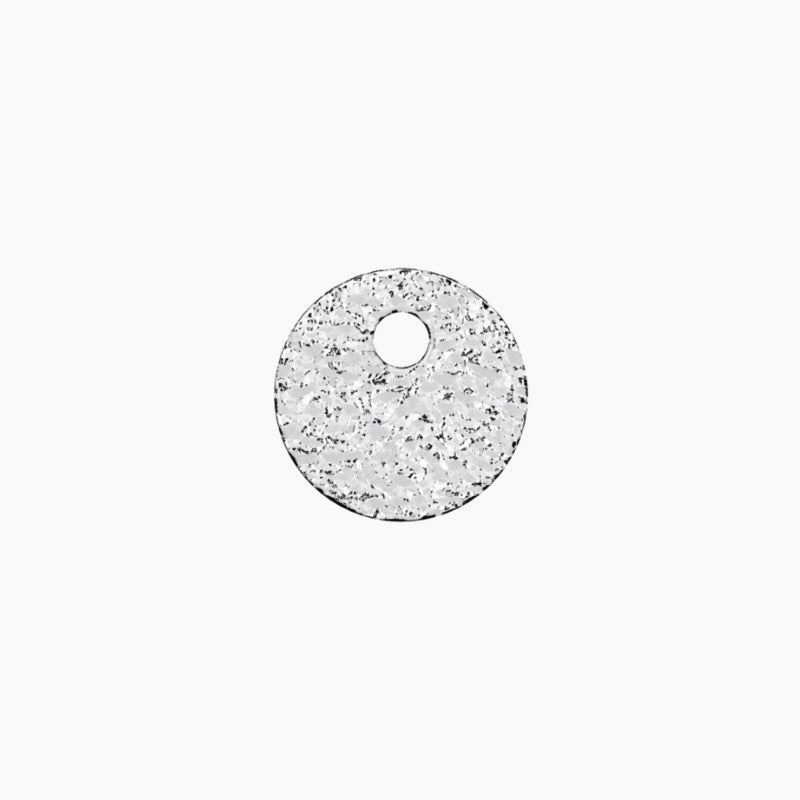 Ciondolo in acciaio tondo effetto martellato Kidult 741306