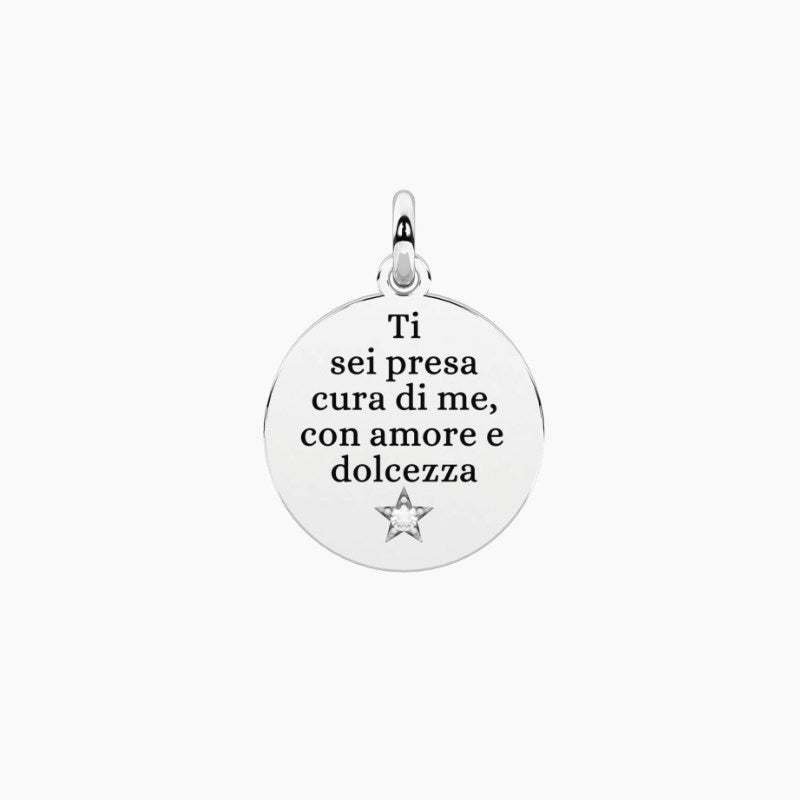 Ciondolo in acciaio con frase per la nonna Kidult 741320