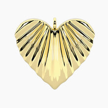 Cargar imagen en el visor de la galería, Ciondolo in acciaio dorato con cuore alato Kidult 741326
