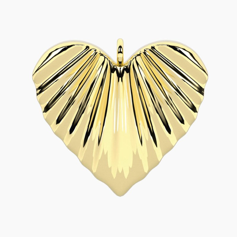 Ciondolo in acciaio dorato con cuore alato Kidult 741326