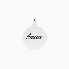 Carica l'immagine nel visualizzatore di Gallery, Ciondolo in acciaio tondo con scritta per amica Kidult 741359
