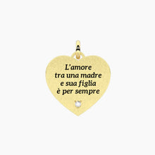 Carica l'immagine nel visualizzatore di Gallery, Ciondolo in acciaio dorato con scritta mamma e figlia Kidult 741361

