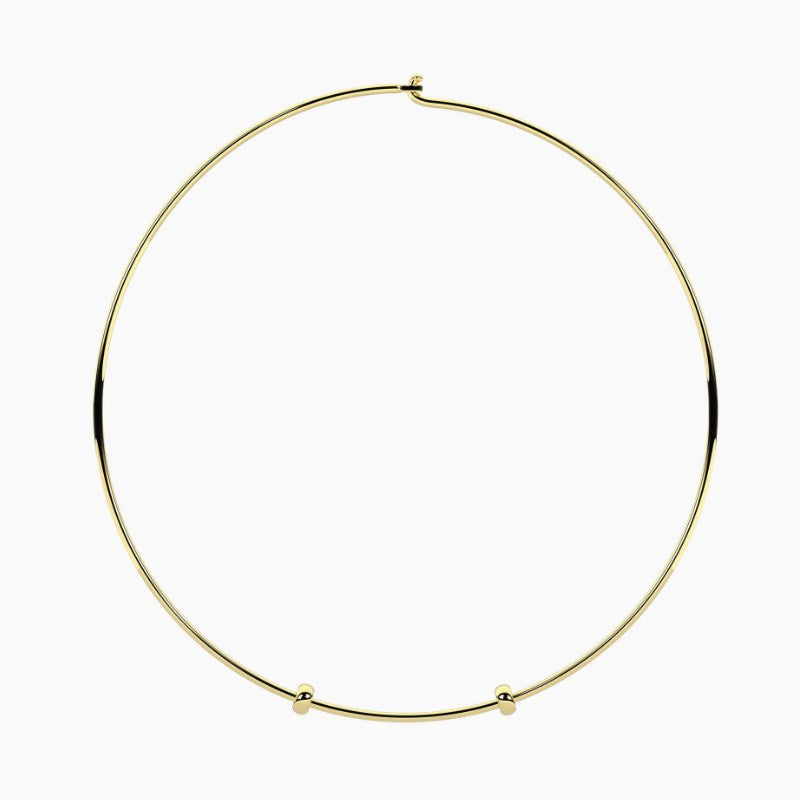 Collana da donna in acciaio dorato componibile rigido Hula-hoop Kidult 751248
