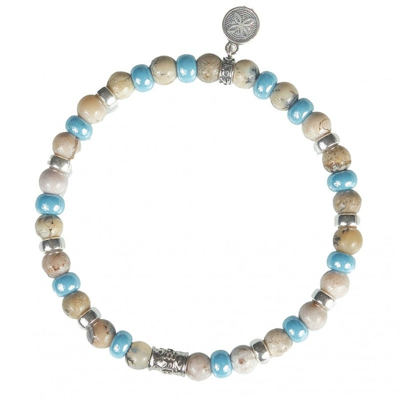 Bracciale da uomo in argento e filo Elastico Gerba GE/757