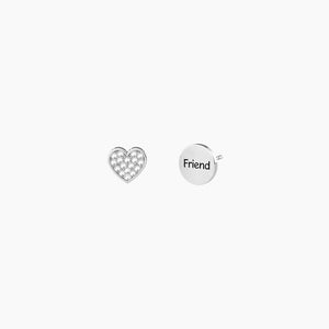 Orecchini Da Donna Con Cuore E Scritta "Friends" Kidult 761009