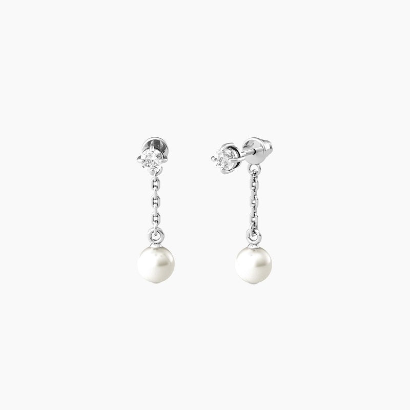 Orecchini Da Dona Con Cristalli A Lobo E Perle Pendenti Kidult 761014