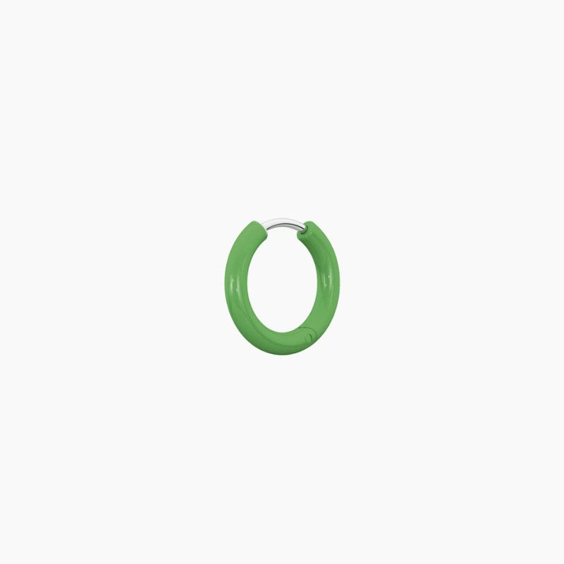 Orecchino in acciaio componibile a cerchio verde Kidult 761019