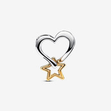 Cargar imagen en el visor de la galería, Charm Openwork Cuore e Stella "My Lucky Star"
