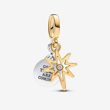 Load image into Gallery viewer, Charm Pendente Stella Polare da incidere con diamante creato in laboratorio
