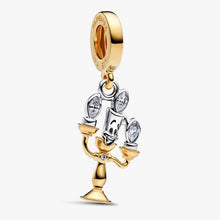 Cargar imagen en el visor de la galería, Charm Pendente Disney, La Bella e la Bestia, Pendente Lumiere
