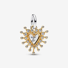Cargar imagen en el visor de la galería, Charm pendente Cuore Luminoso doppio
