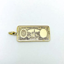 Load image into Gallery viewer, Yellow gold pendant. 10000 lire banknote 77013
