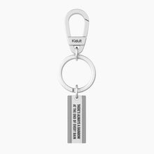 Load image into Gallery viewer, Kidult 781004 steel key ring with rectangular pendant
