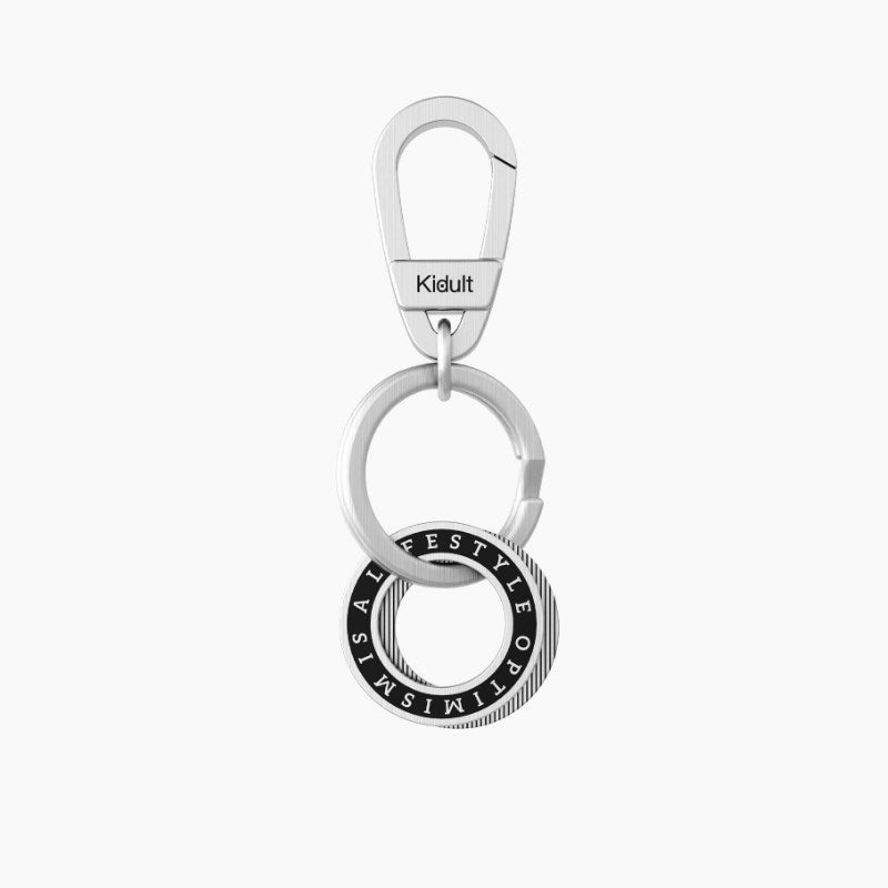 Llavero de acero con colgante doble redondo Kidult 781005