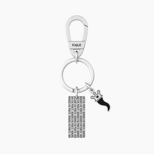 Load image into Gallery viewer, Kidult Men&#39;s Keyring With Croissant And Rectangular Pendant 781015
