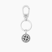 Load image into Gallery viewer, Kidult Men&#39;s Keychain with Compass Rose Pendant 781017
